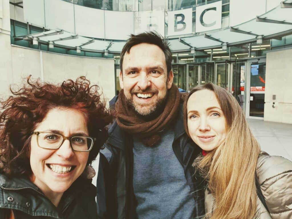QNI Comms Team: Joanna, Matthew and Hanna.