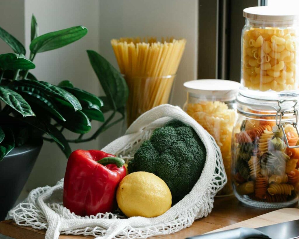 Vegetables on the kitchen counter
